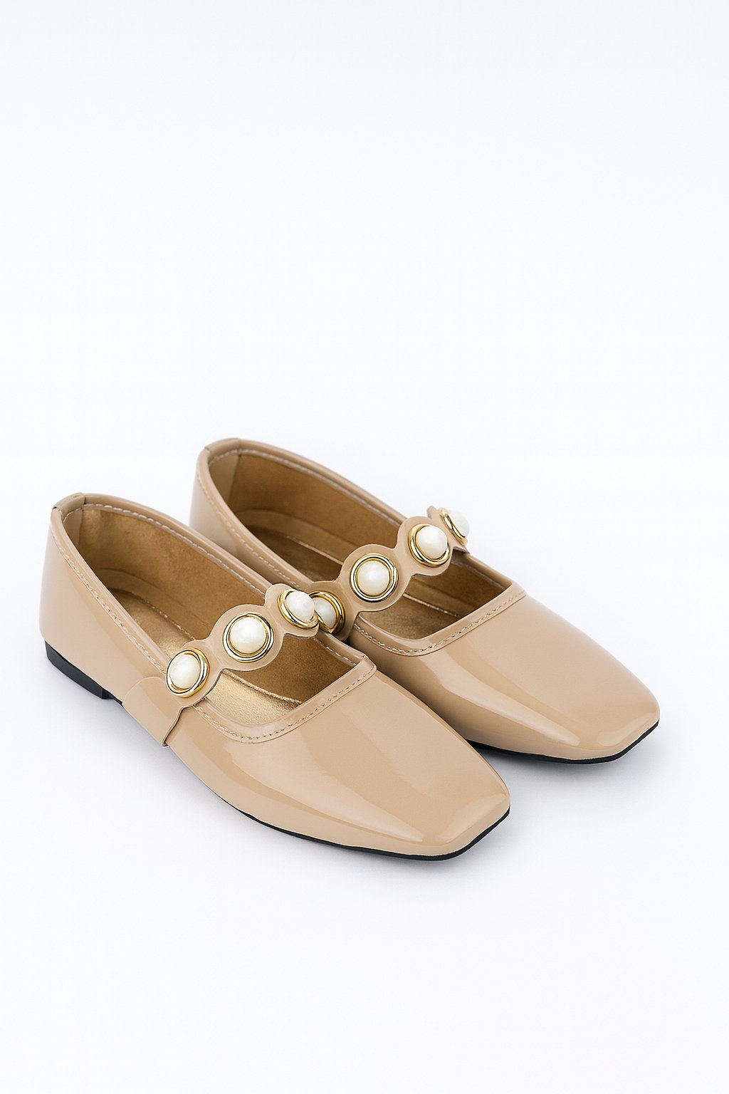Lala İnci Rugan Babet Nude - WOMAN SHOES