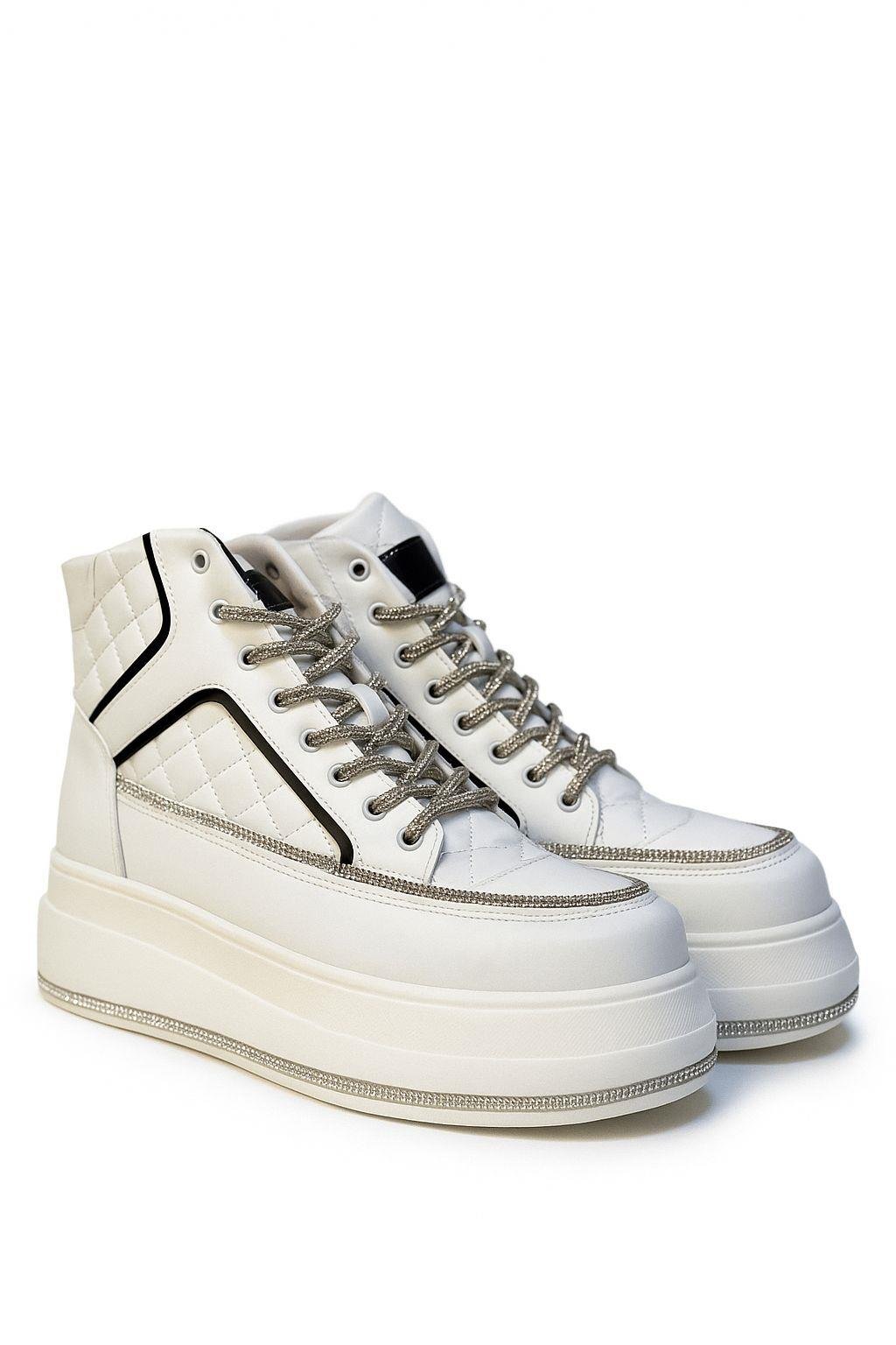 Lein Yüksek Taban Spor Ayakkabı Beyaz - 