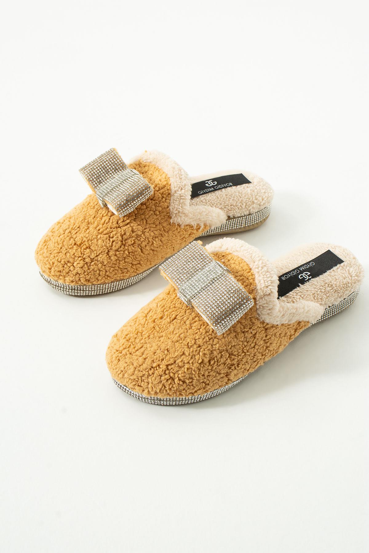 Libra Özel Tasarım Terlik Kahverengi