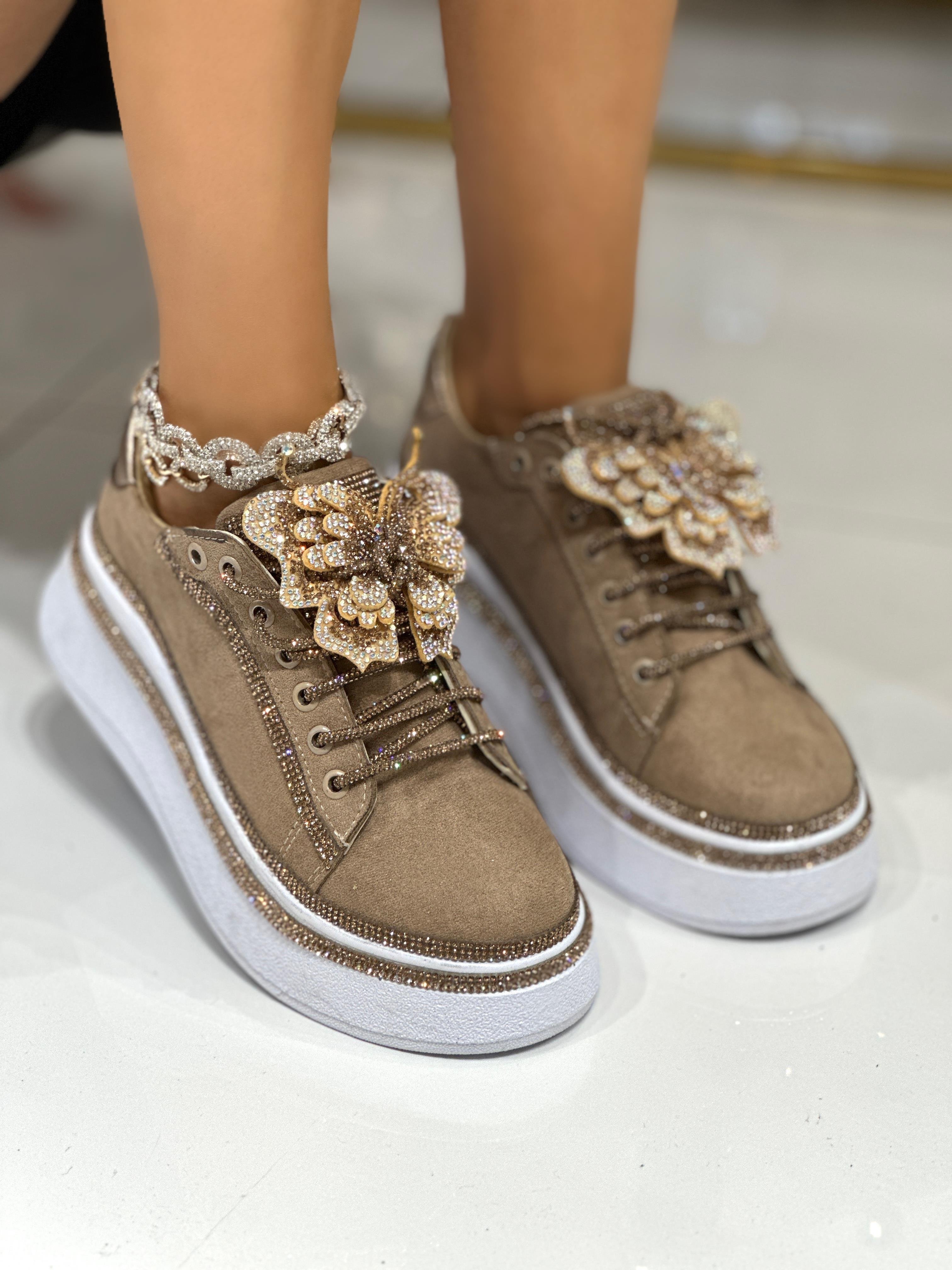 Lolo Süet Özel Tasarım Spor Ayakkabı Kahverengi