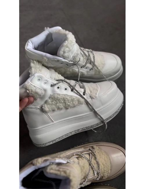 Love Kristal Bot Spor Ayakkabı Beyaz - WOMAN SHOES