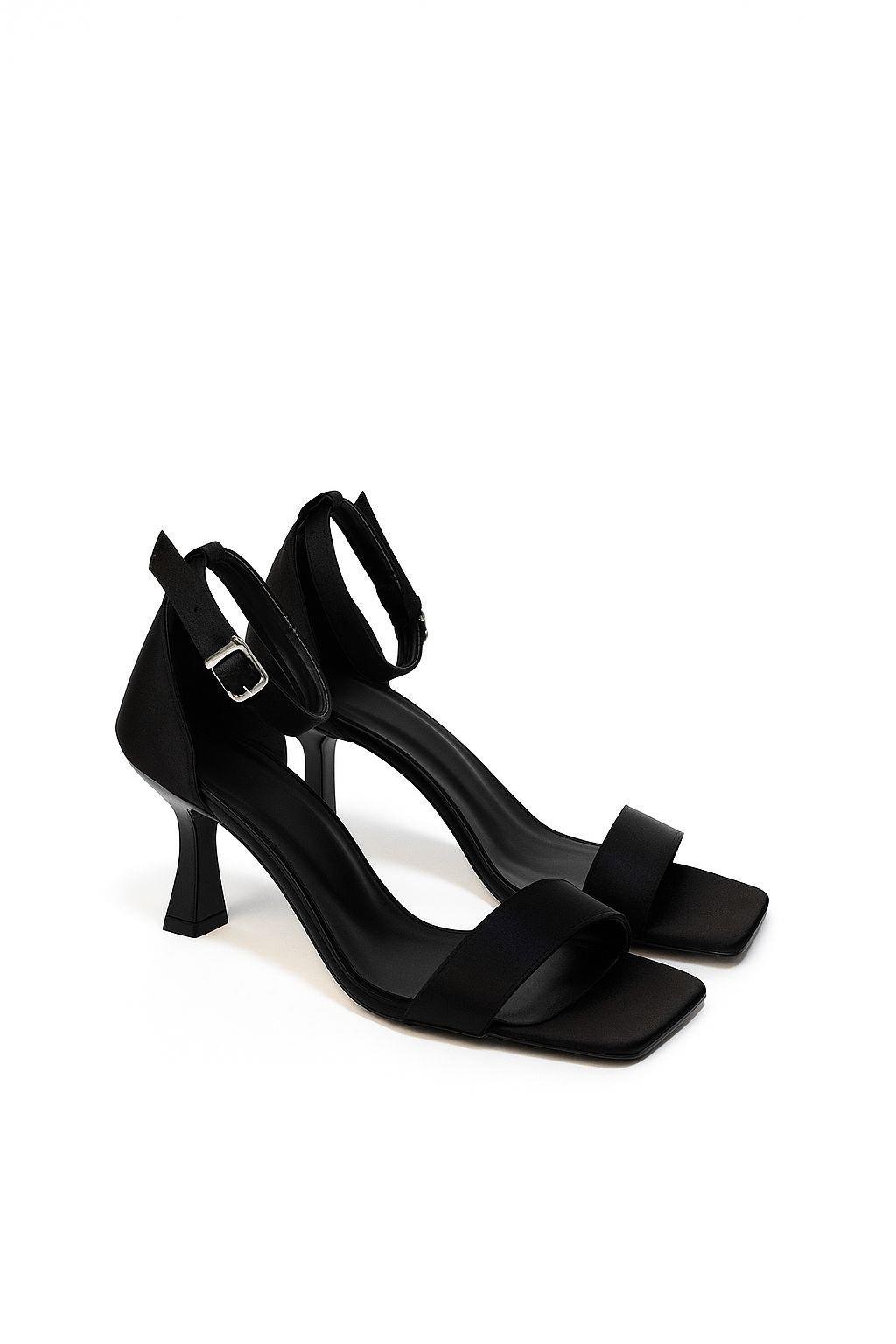 Malina İnce Topuklu Ayakkabı Siyah - 