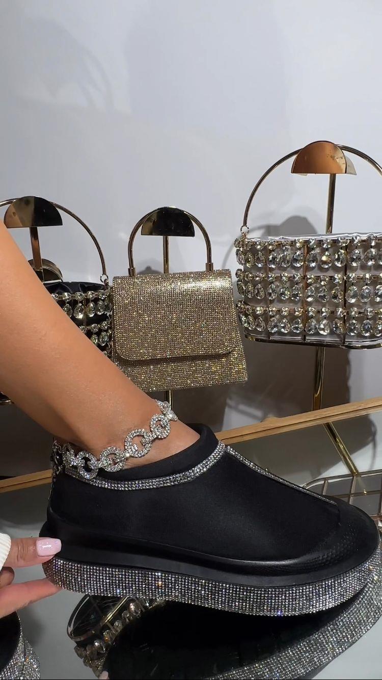 Milky Tüylü Bot Siyah