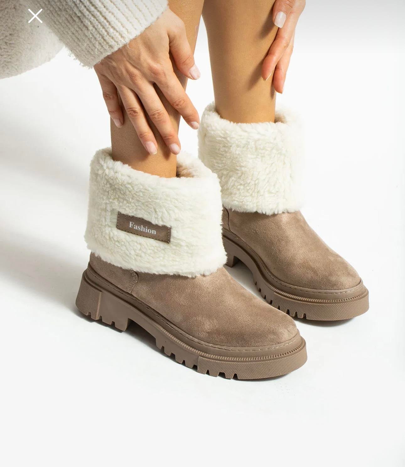 Muna Ayakkabı Bej - LONG BOOTS