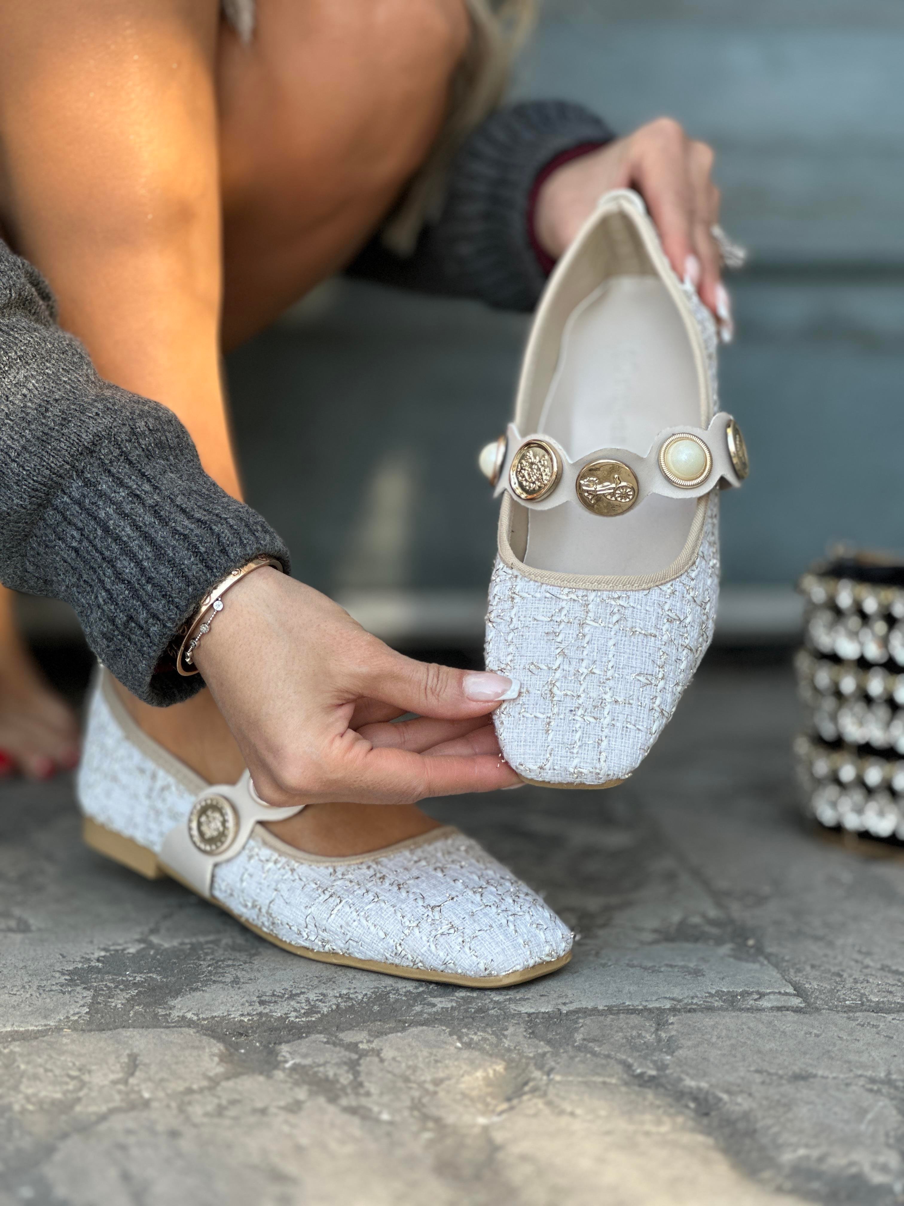 Nate Babet Beyaz - KADIN AYAKKABI