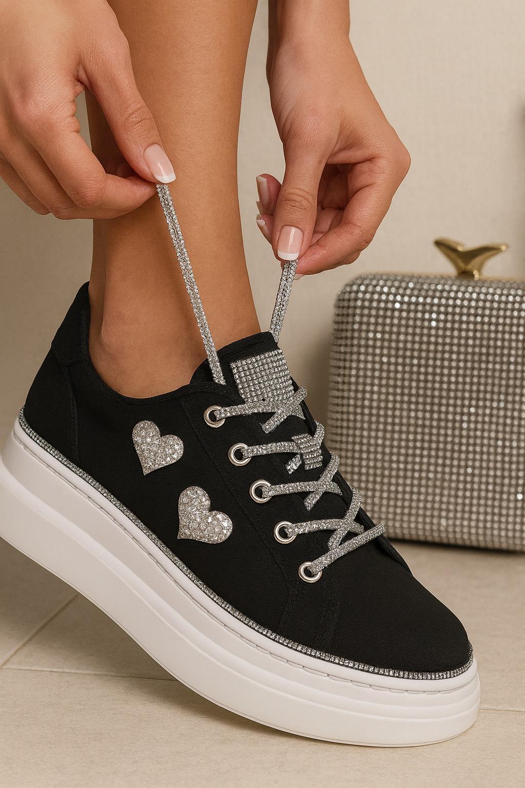 Oyso Keten Spor Ayakkabı Siyah