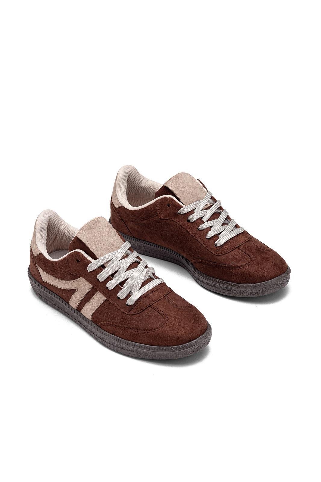 Retro Street Süet Spor Ayakkabı Taba - 