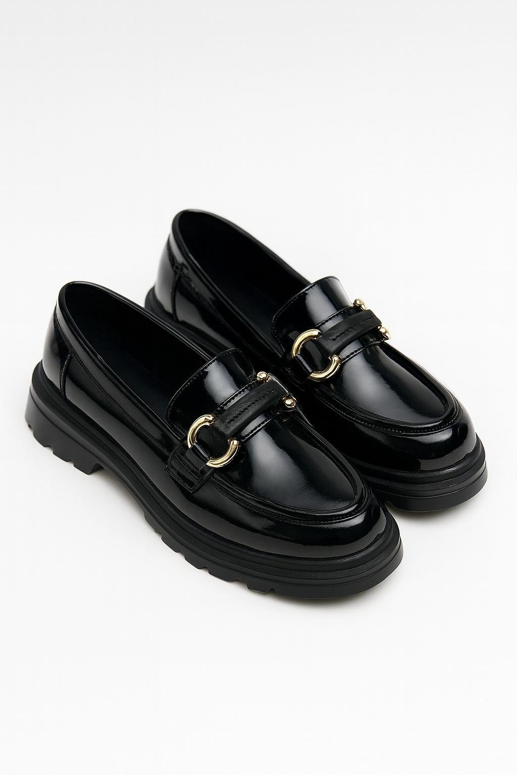 Rujuka Rugan Loafer Siyah - KADIN AYAKKABI