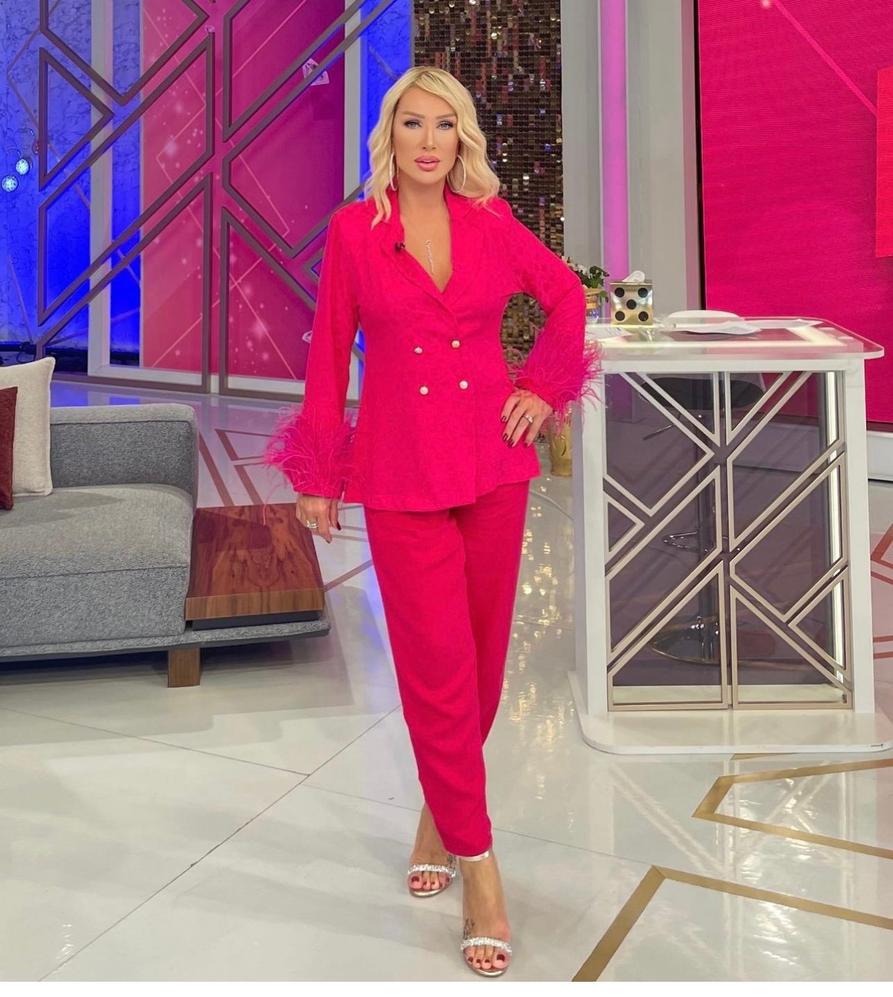 Secret Kristal Taşlı Topuklu Ayakkabı Gold - KADIN AYAKKABI