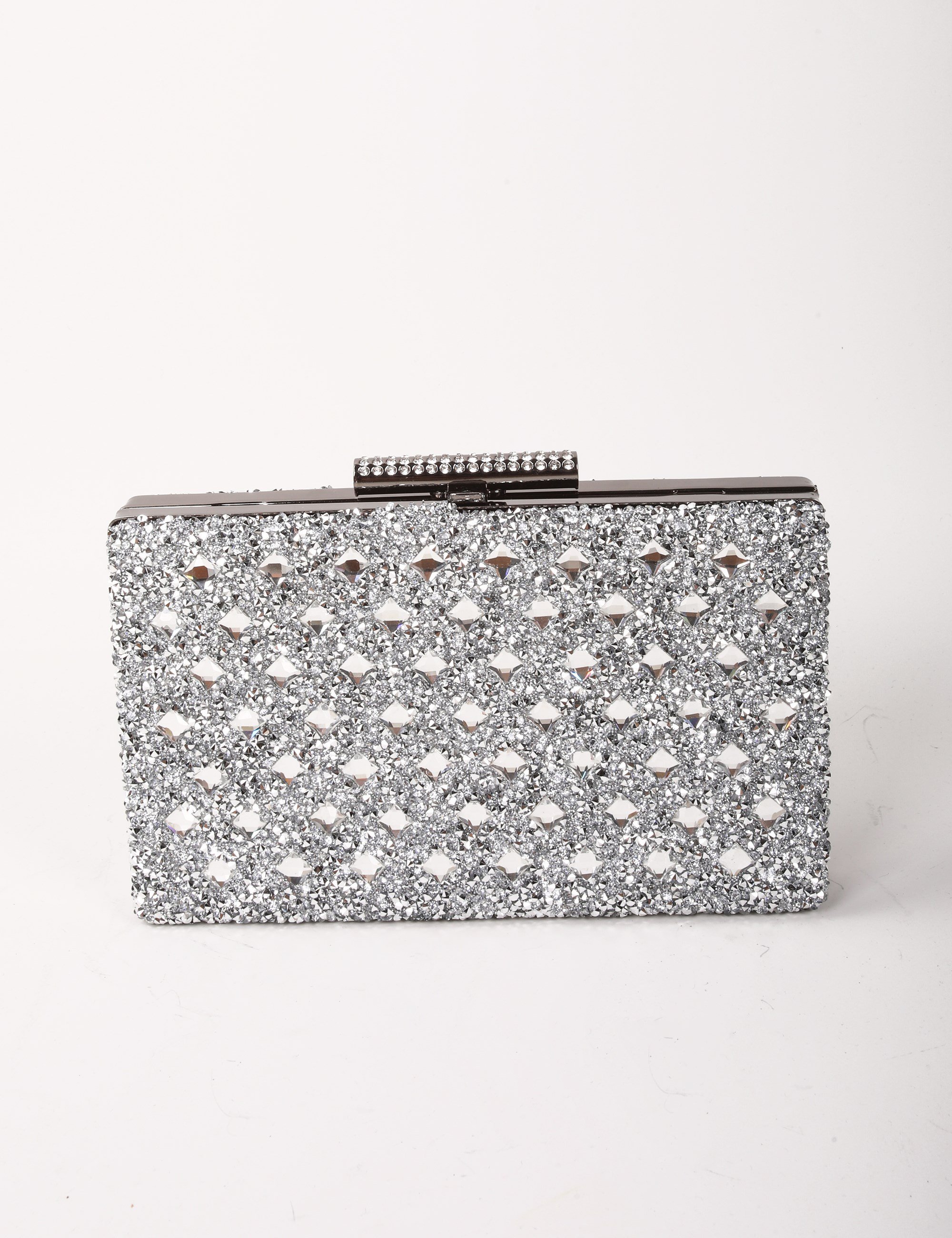 Serena Kristal Taşlı Gümüş Çanta - Çanta