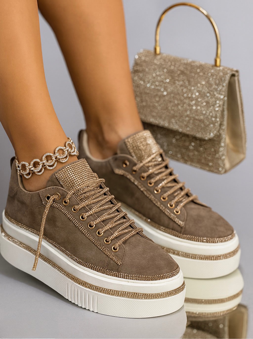 Sevily Süet Spor Ayakkabı Kahverengi