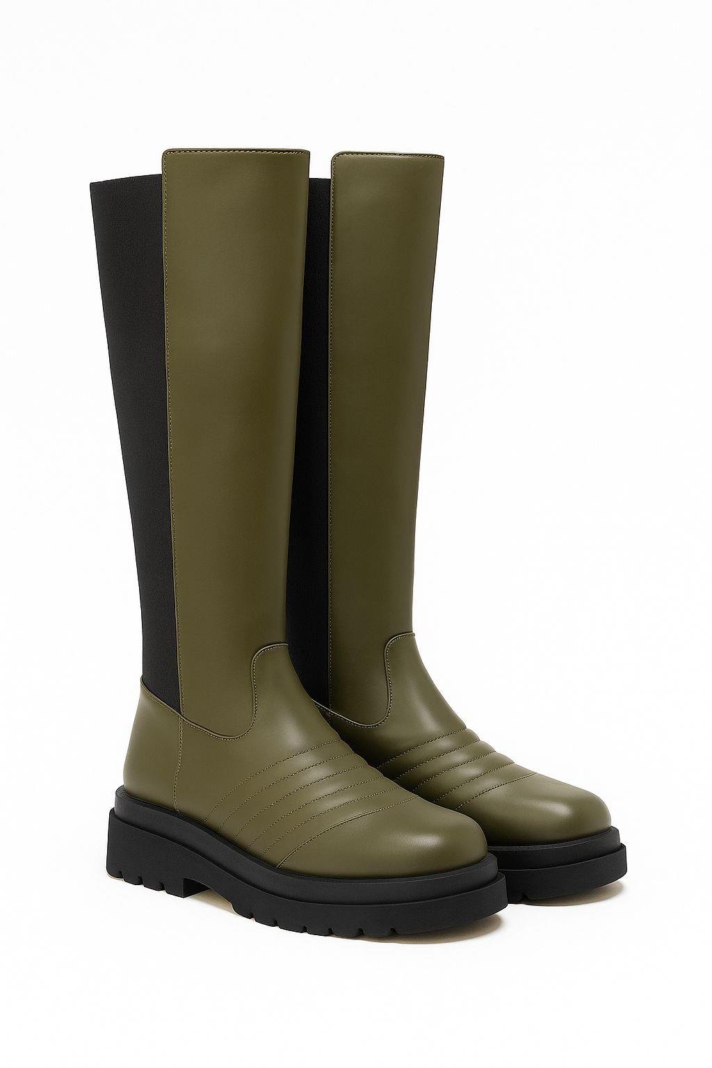 Soldi Çizme Haki - Düz Çizme