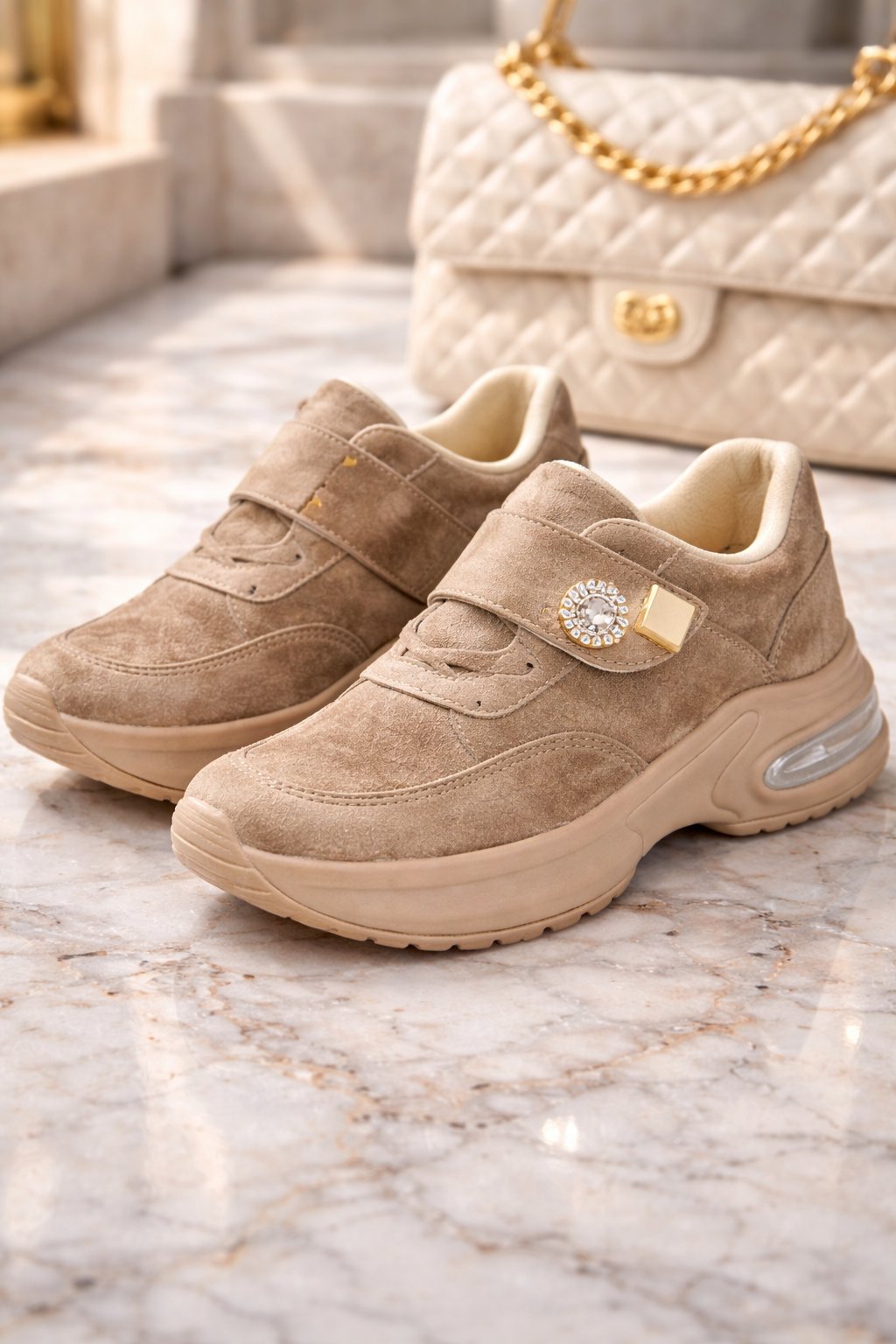 Urban Chic Süet Spor Ayakkabı Vizon