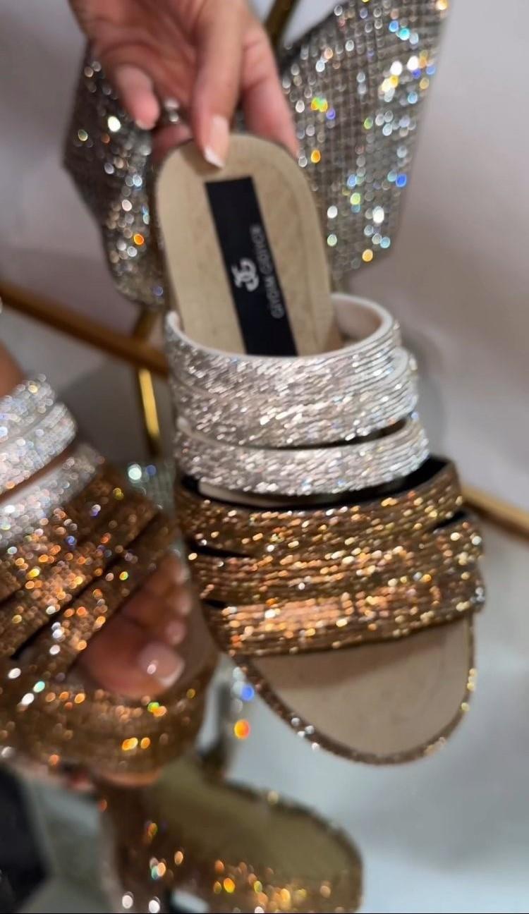 White Slipper Terlik Gold x Gümüş