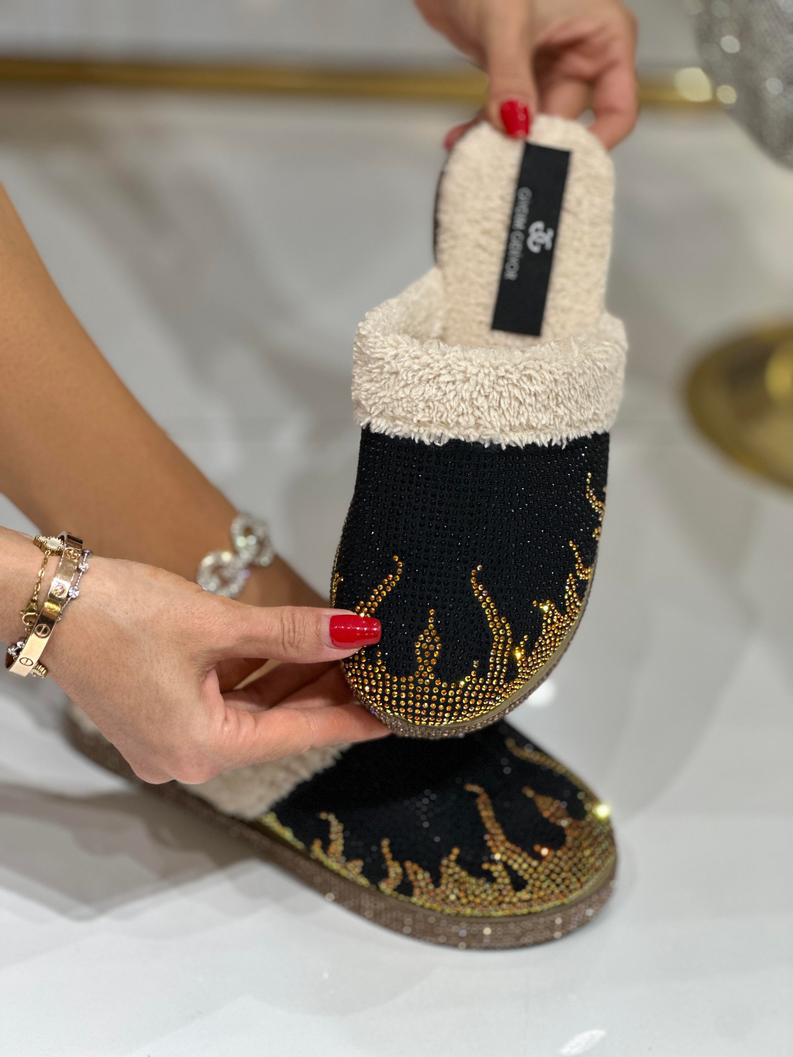 Wow 4 Terlik Siyah - WOMAN SHOES