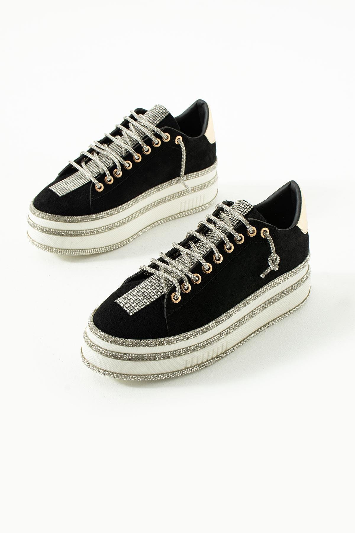 Yussy Süet Spor Ayakkabı Siyah