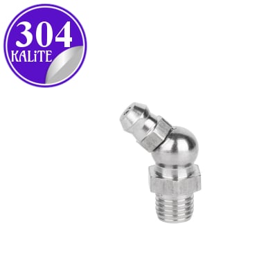 PASLANMAZ ÇELİK 304 KALİTE 45° GRESÖRLÜK