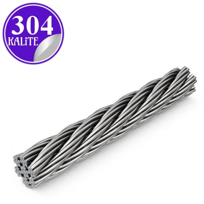 PASLANMAZ ÇELİK 304 KALİTE HALAT