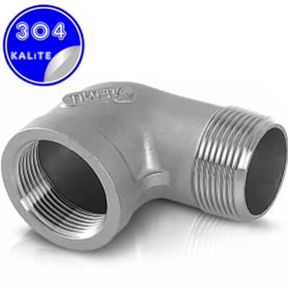 PASLANMAZ ÇELİK 304 KALİTE KUYRUKLU DİRSEK
