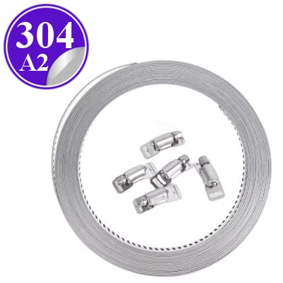 PASLANMAZ ÇELİK 304 KALİTE ŞERİT KELEPÇE
