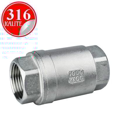 PASLANMAZ ÇELİK 316 KALİTE DİK ÇEKVALF