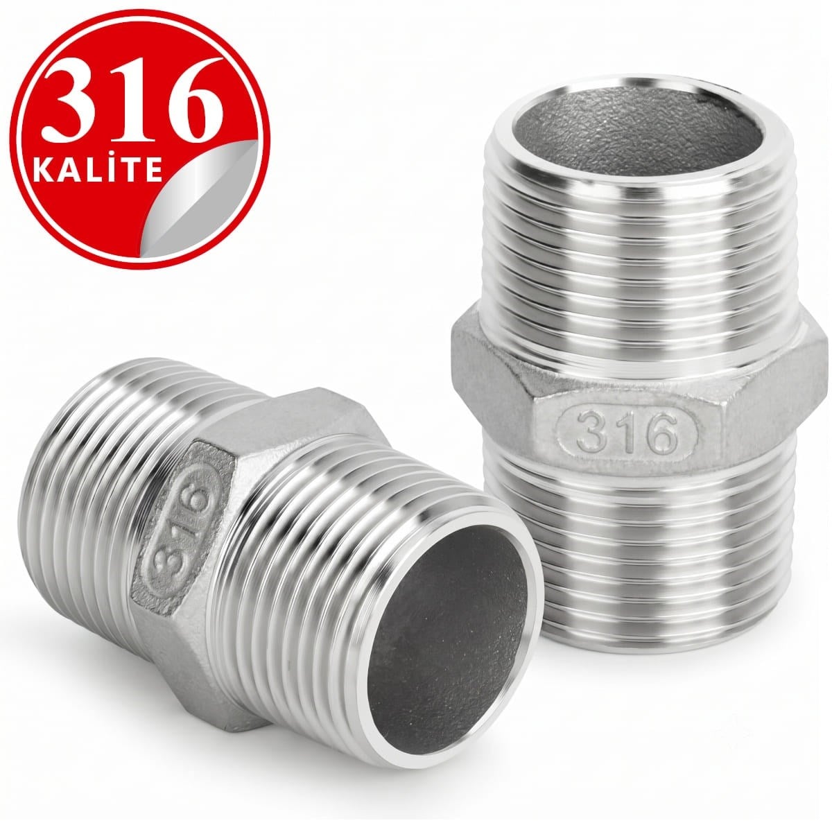 PASLANMAZ ÇELİK 316 KALİTE HEX NİPELPaslanmaz 316 Hex Nipel ֍ PÇS Paslanmaz Online Satış Mağazası
