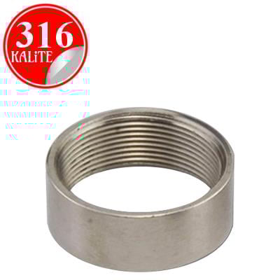 PASLANMAZ ÇELİK 316 KALİTE YARIM MANŞON