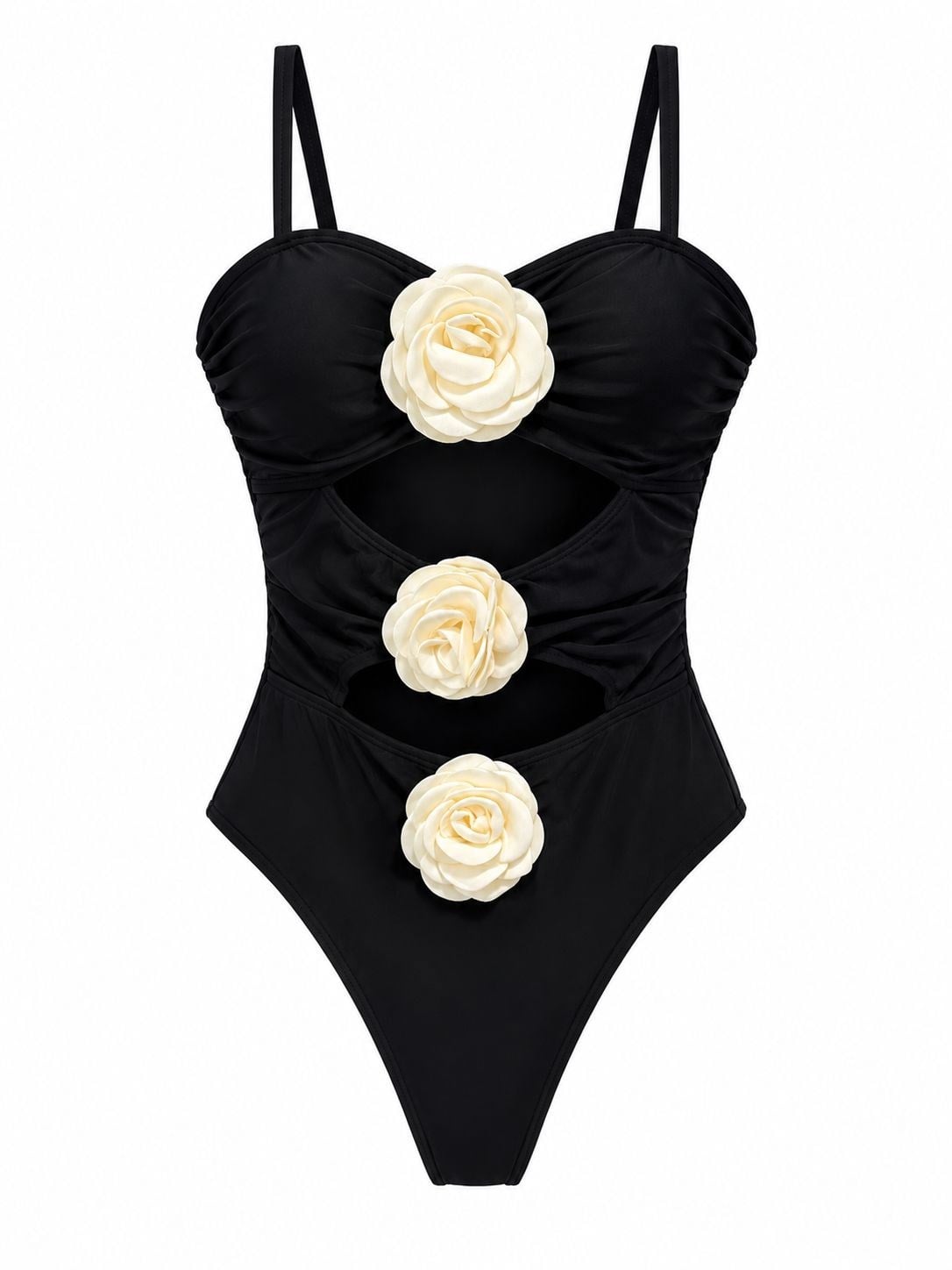 ÇİÇEK DETAYLI CUT-OUT MAYO