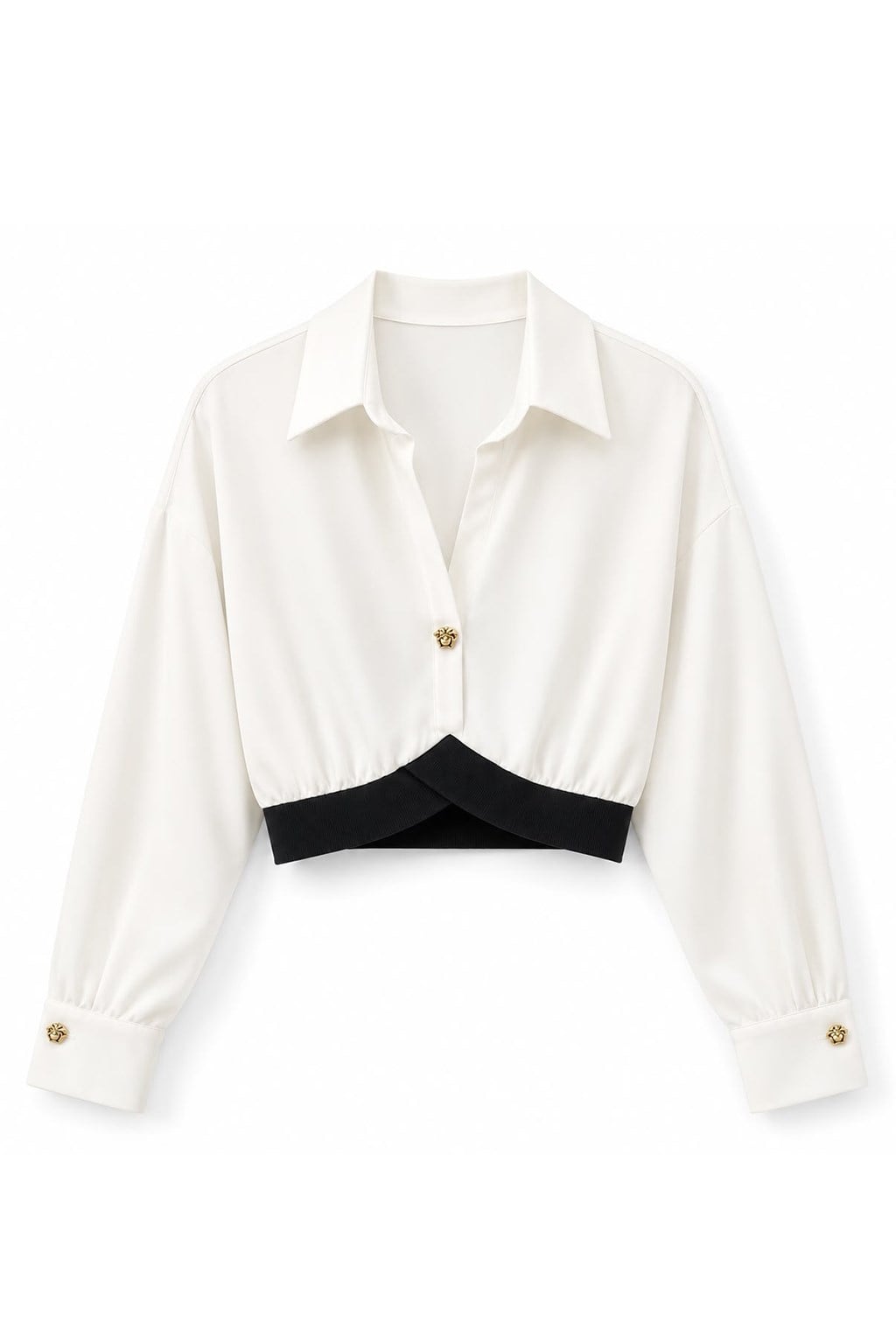CROPPED COLLAR BLUZ