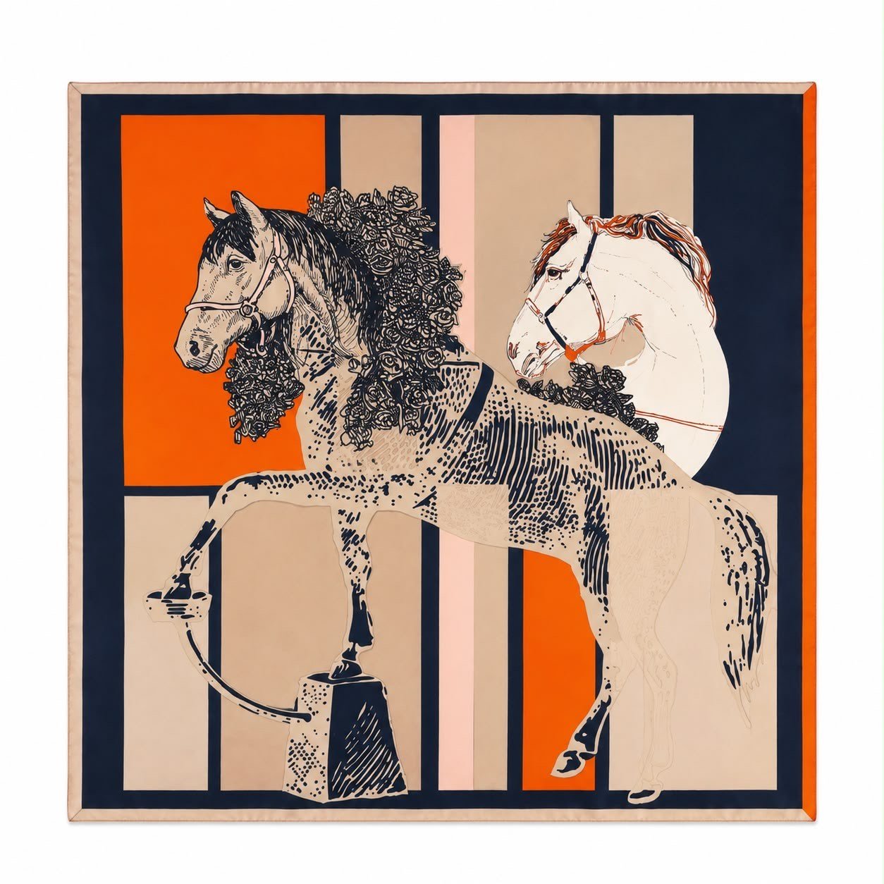 EQUESTRIAN SILK SCARF