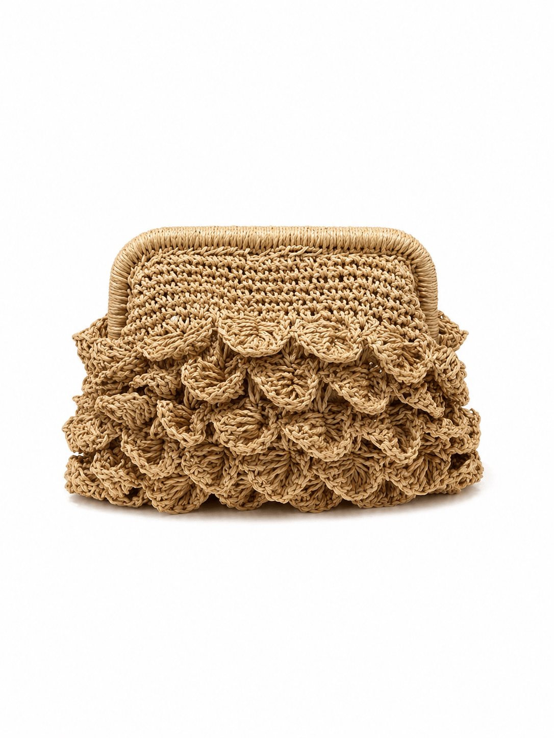 FLORA HASIR CLUTCH ÇANTA