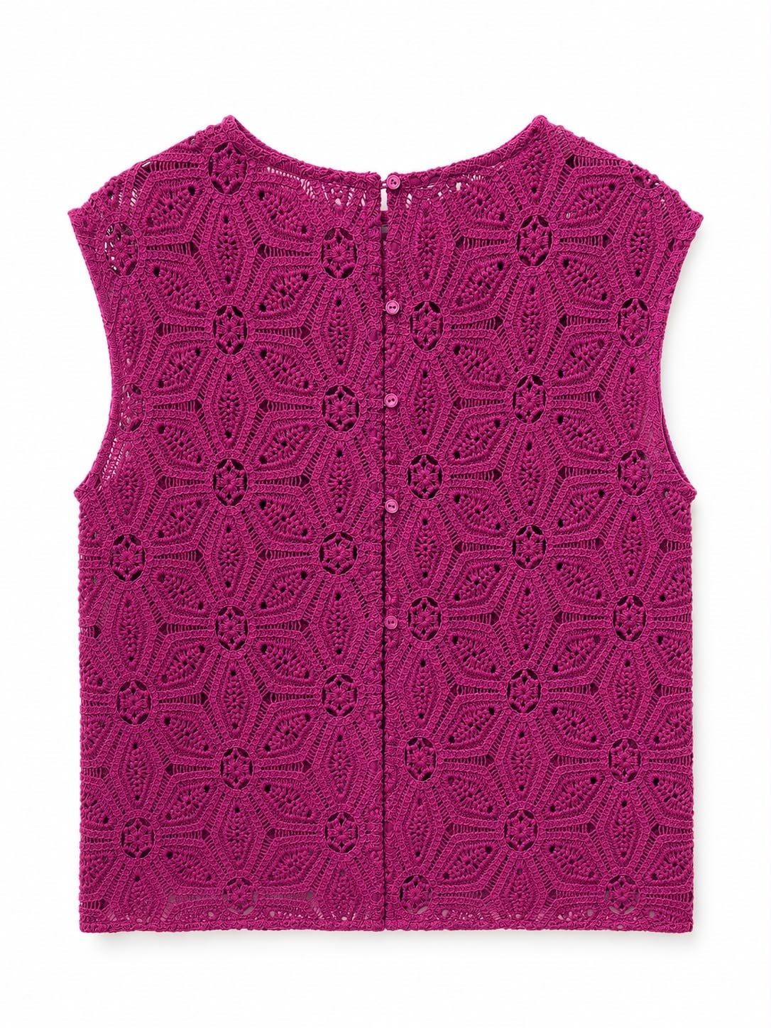 FUCHSIA DANTEL BLUZ