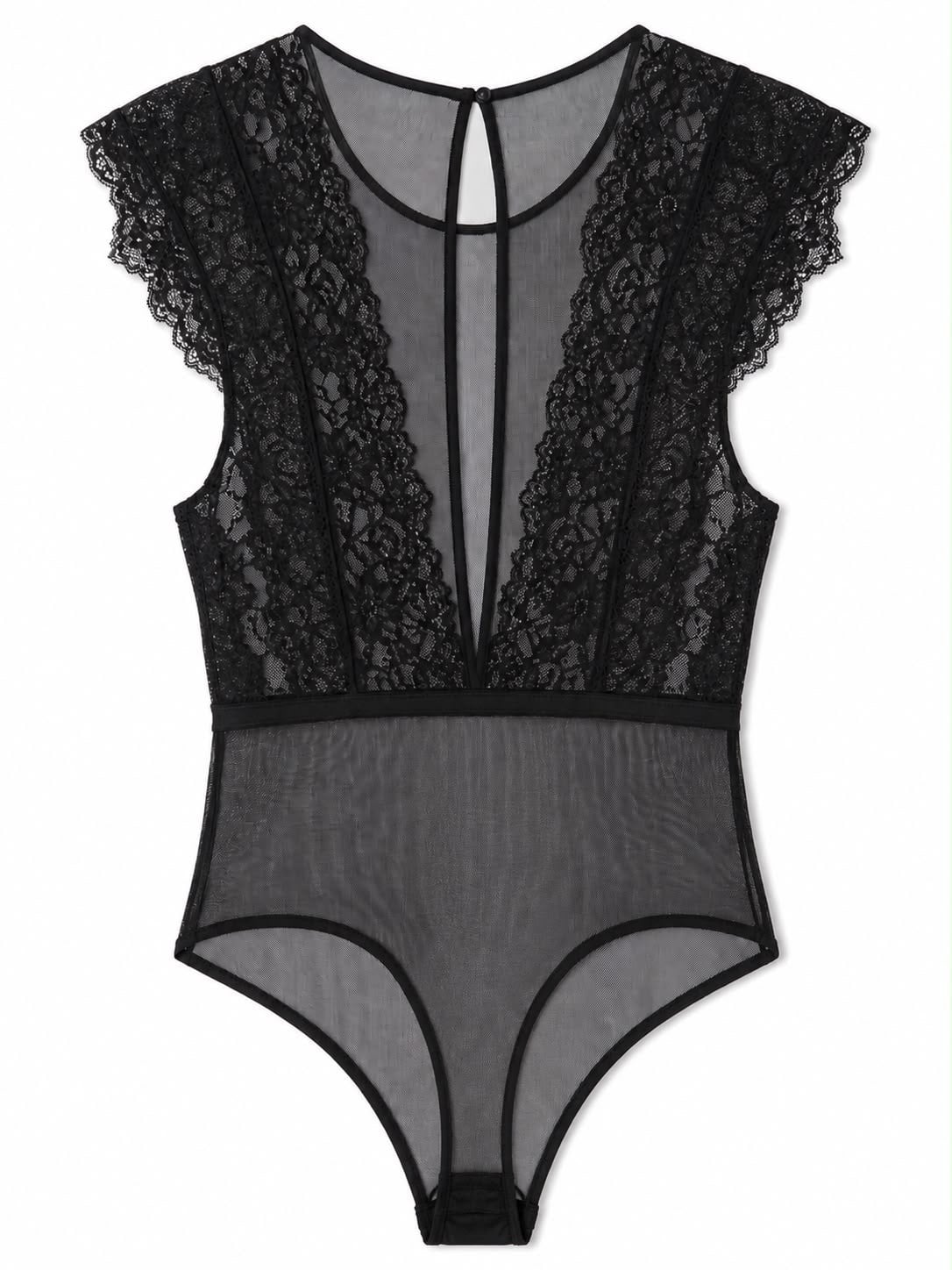 NOIR DEEP V LACE BODYSUIT