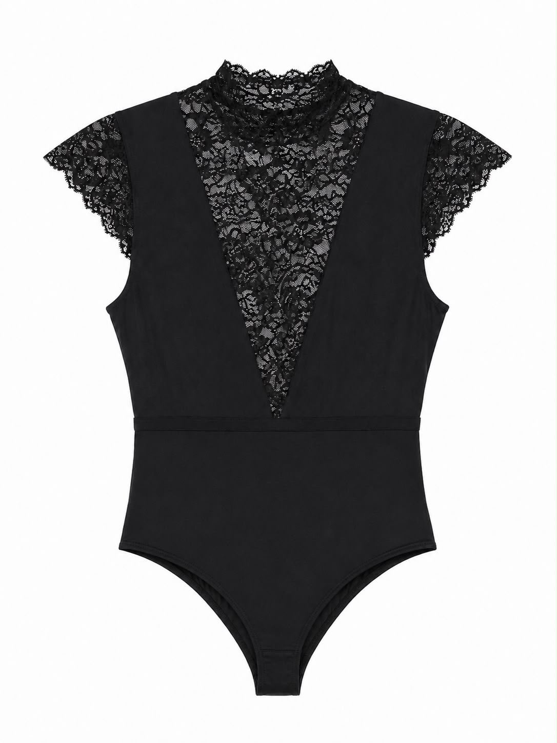 NOIR ELEGANCE LACE BODYSUIT