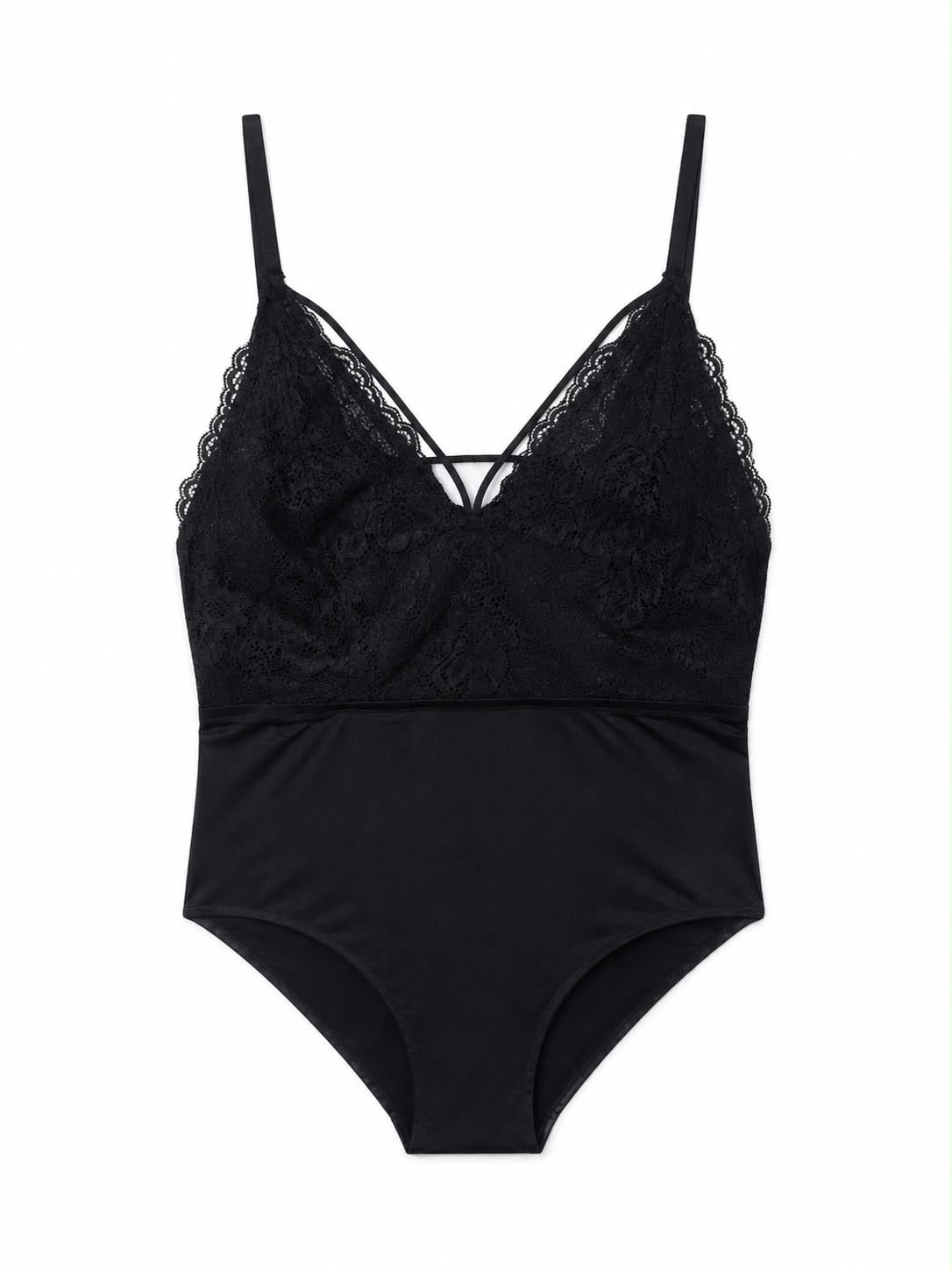 NOIR STRAP LACE BODYSUIT