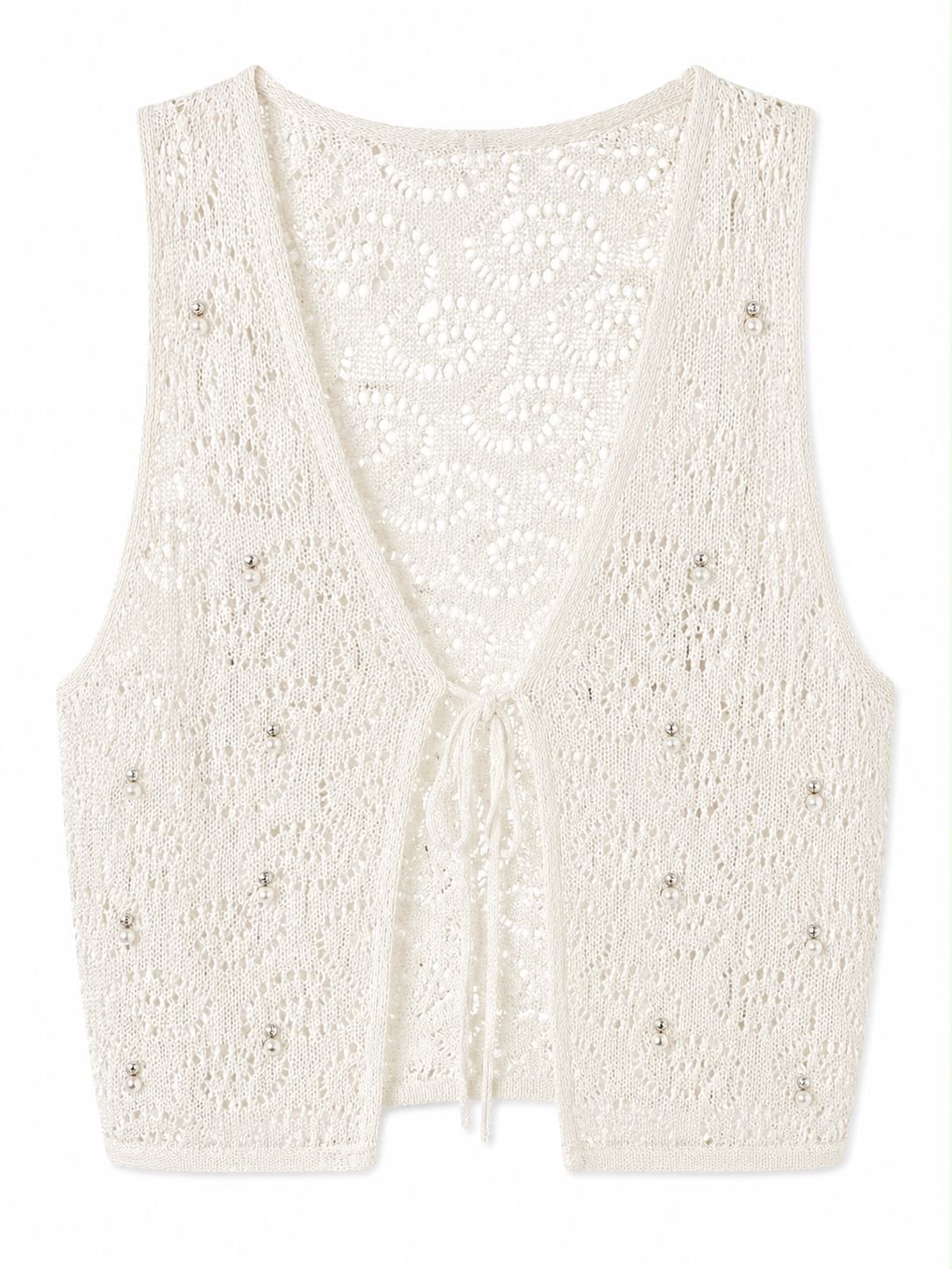 PEARL LACE KNIT VEST