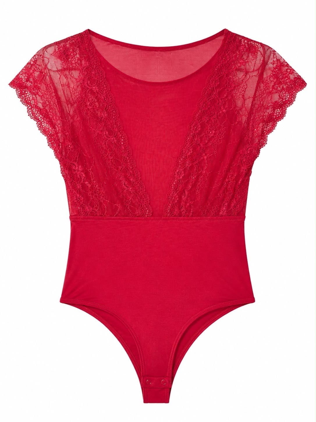 SCARLET LACE BODYSUIT