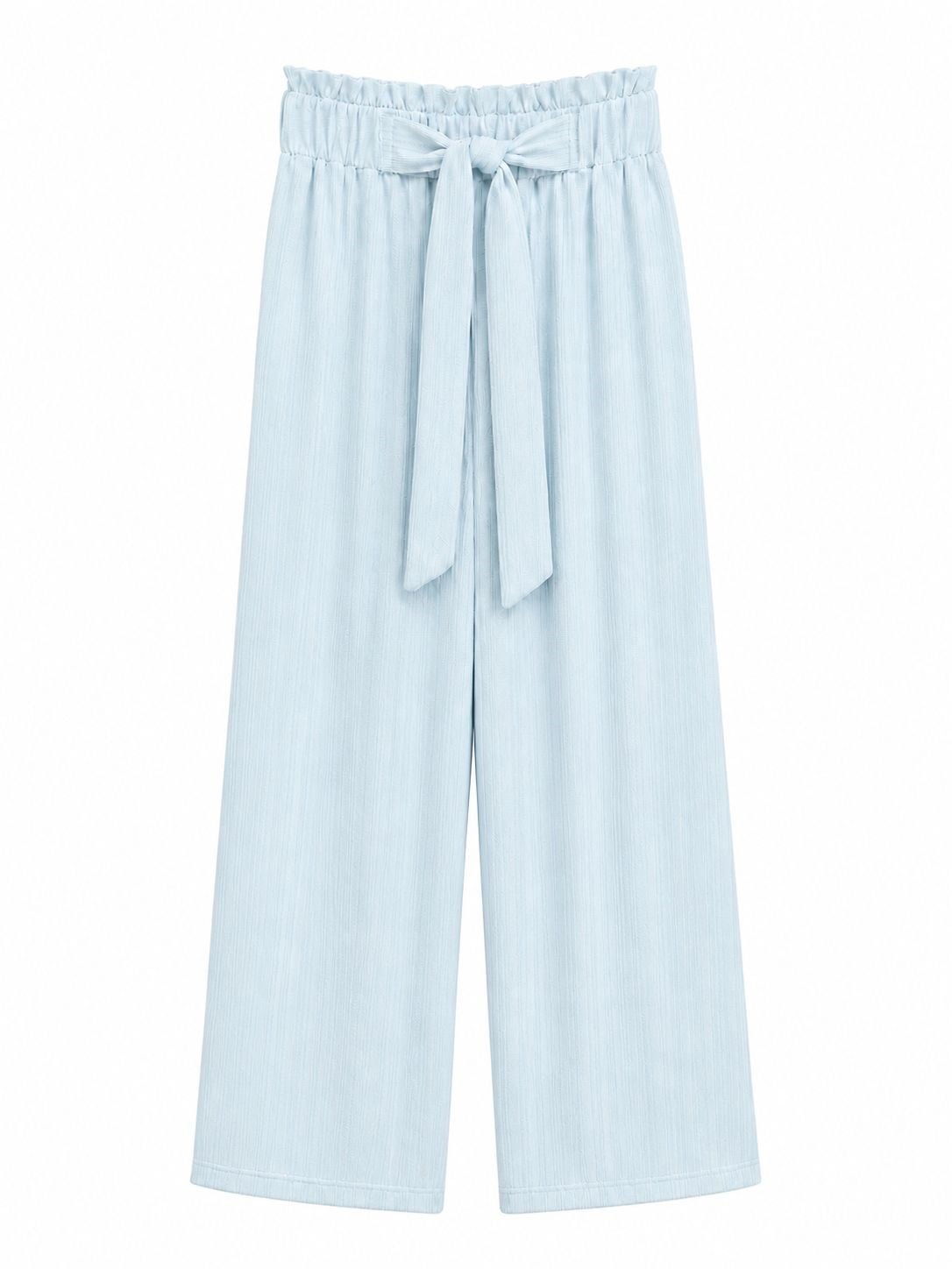SOFT PLEATS BAĞLAMALI PANTOLON – MAVİ