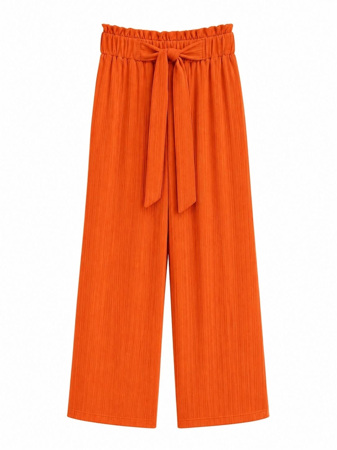 SOFT PLEATS BAĞLAMALI PANTOLON – TURUNCU