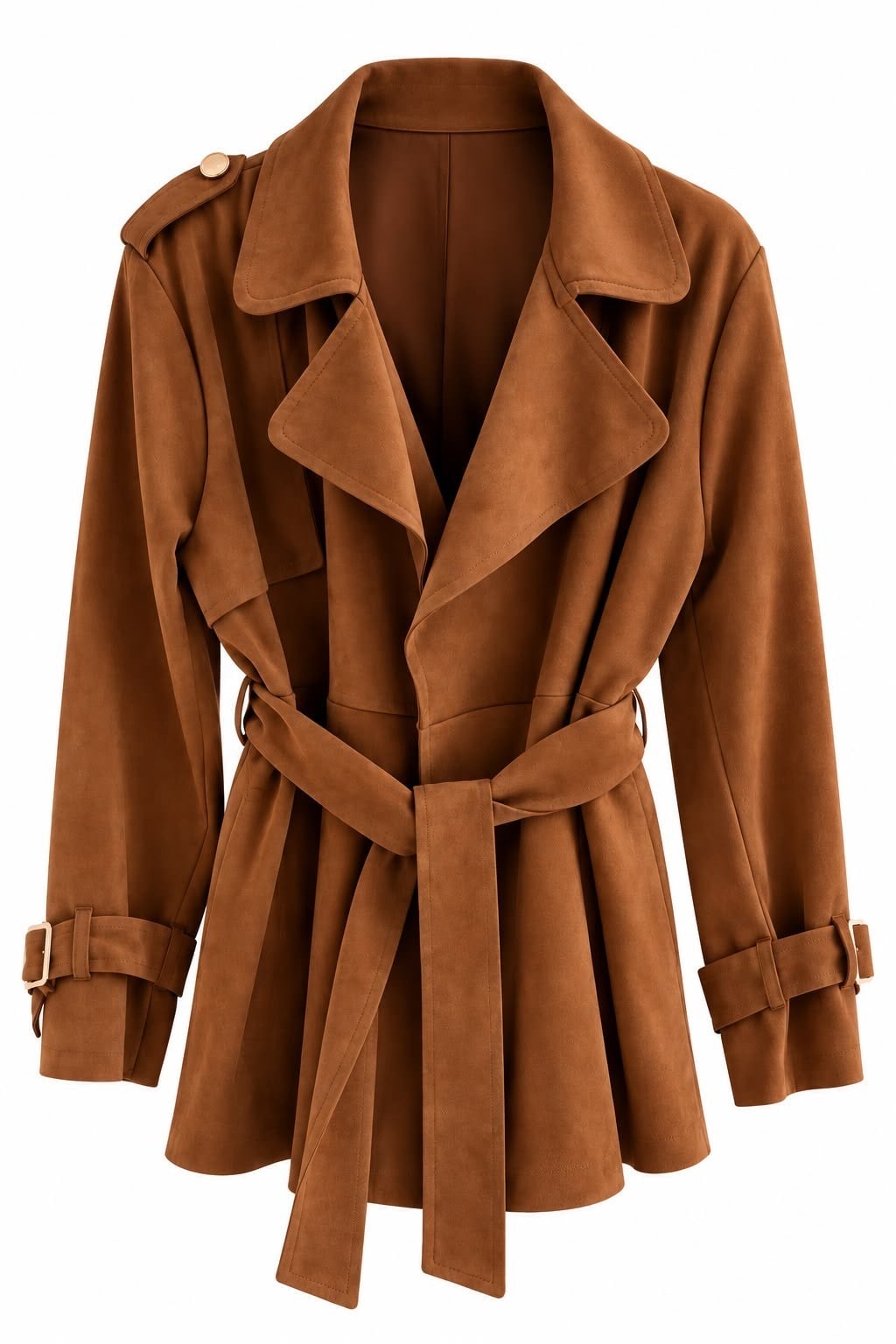 SUEDE CHIC TRENÇKOT — TABA