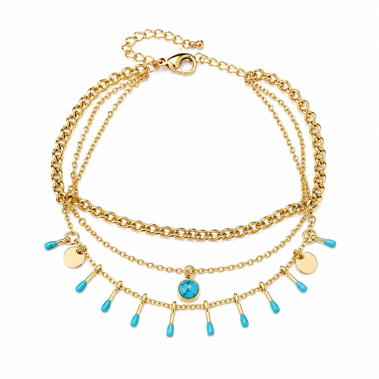 TURKUAZ LAYER CHARM BİLEKLİK