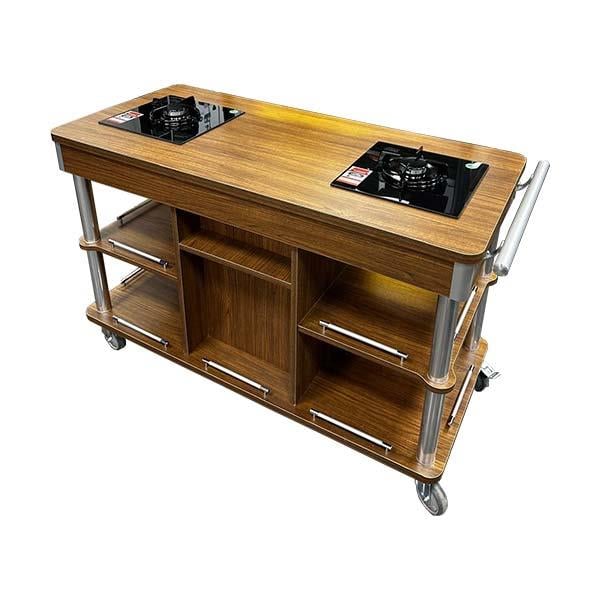 Dora Otek Flambe Servis Arabası, Çift Ocaklı