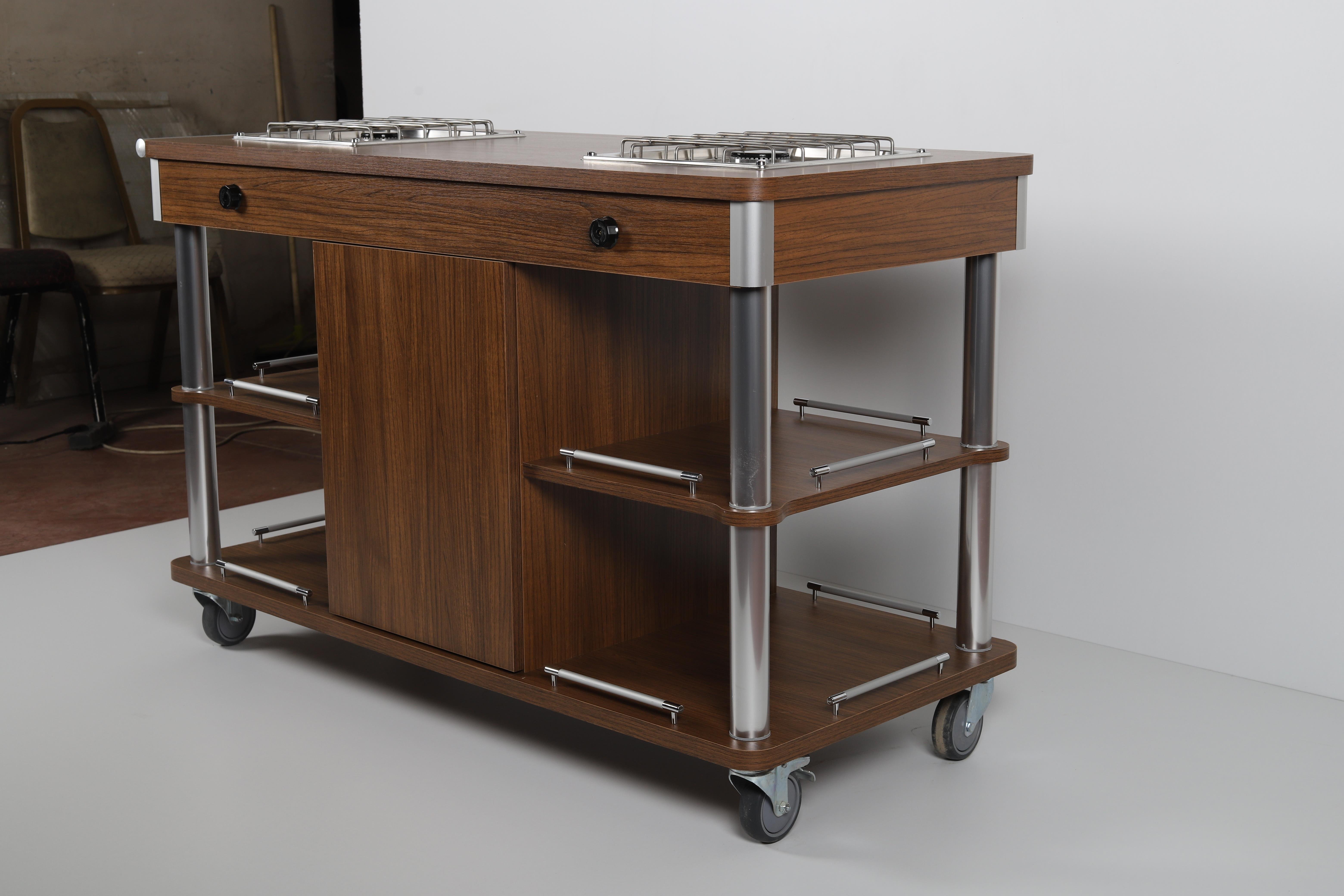 Ydg Milas Flambe Servis Arabası, İki Ocaklı