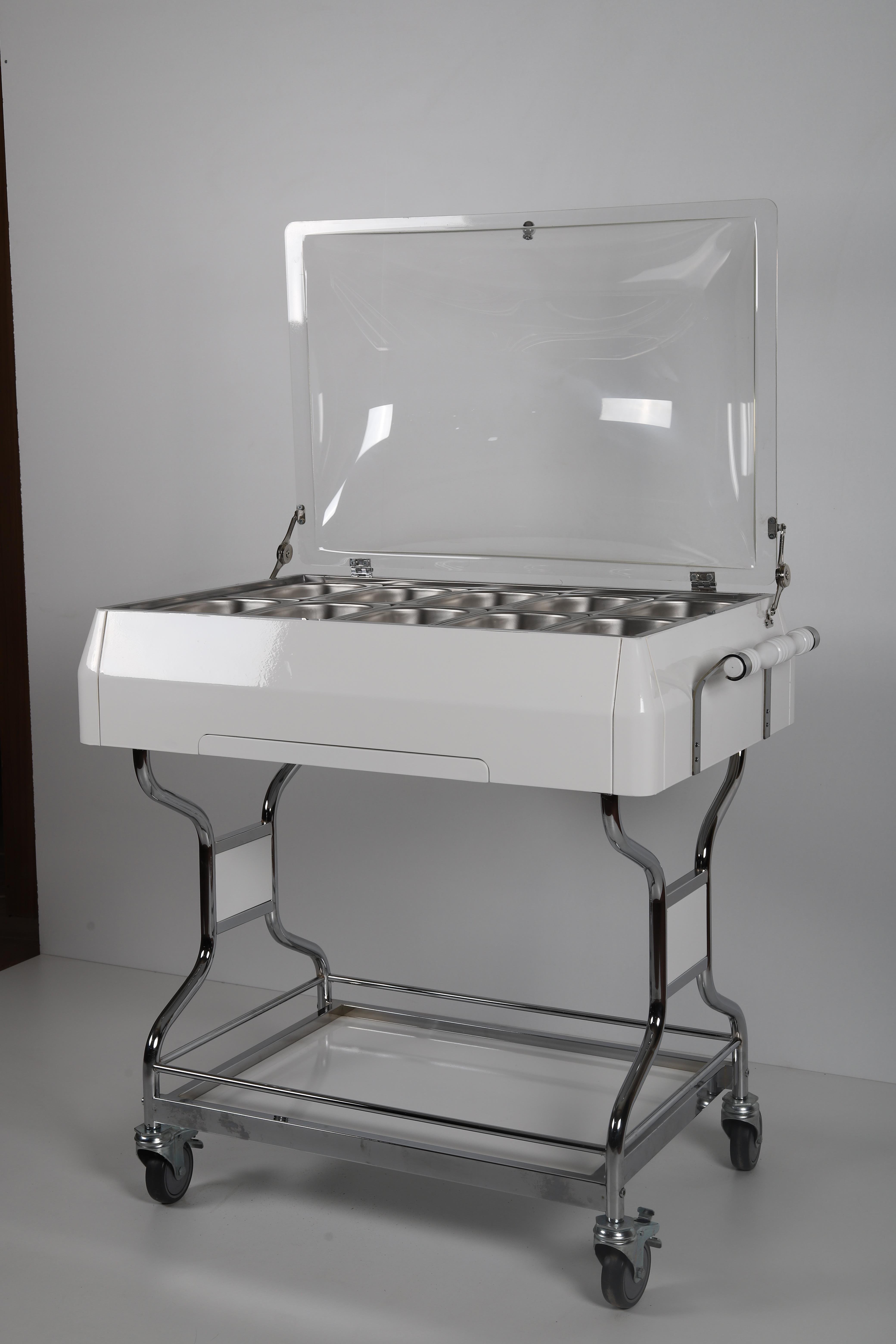 Ydg MZ08 Meze Servis Arabası, Ahşap, Soğutmalı, 109x63x110 cm