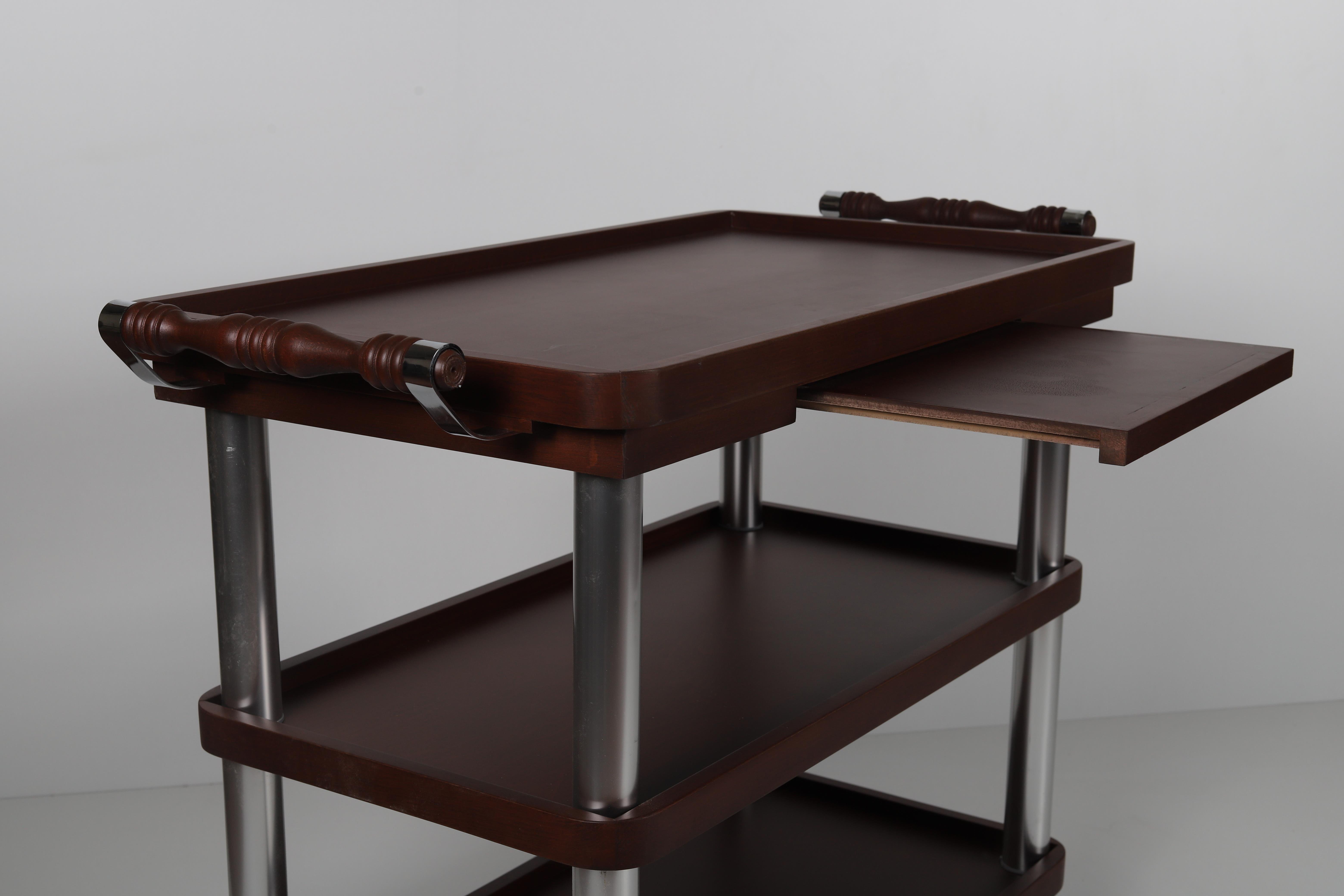 Ydg SA03 Ahşap Servis Arabası, 3 Katlı, 103x49x94 cm