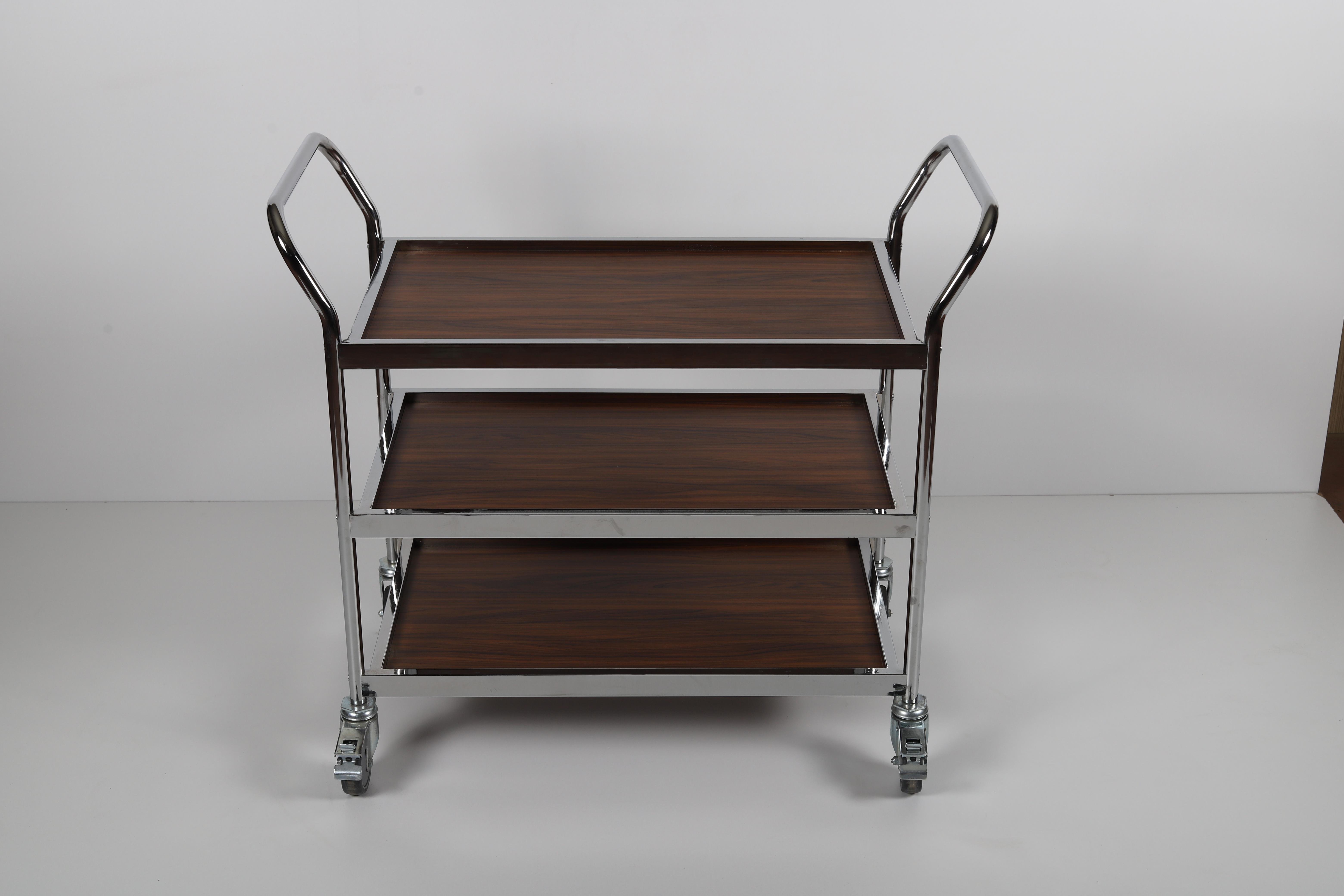 Ydg SA08 Ahşap Servis Arabası, 3 Katlı, 88x53x75 cm