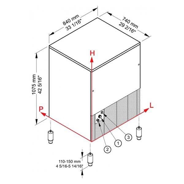 Brema CB 1565 Küp Buz Makinesi, 155 Kg/Gün Kapasiteli, 65 Kg Depolama Hazneli