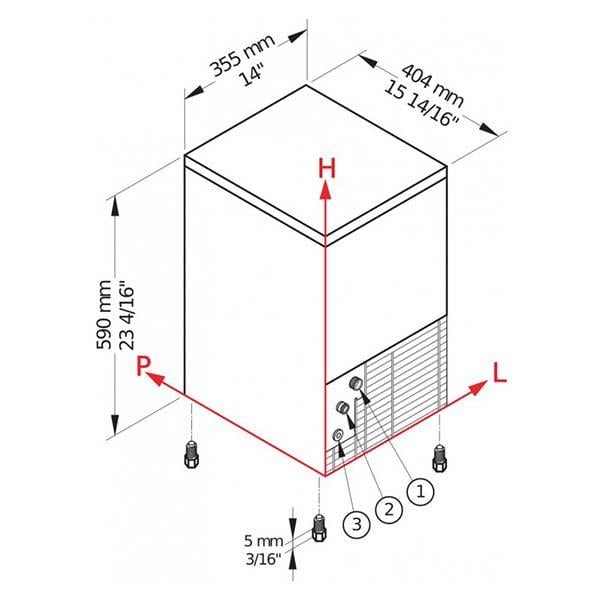 Brema CB 184 Küp Buz Makinesi, 22 Kg/Gün Kapasiteli, 4 Kg Depolama Hazneli
