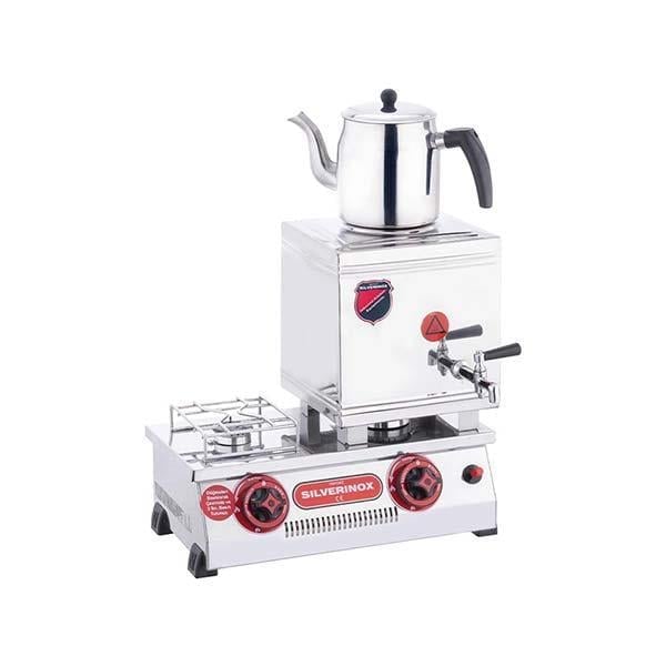 Işıkgaz Silverinox 2064-1D 15 Model Kaynaklı Çay Ocağı, Çift Taban, 13 L, Doğalgazlı