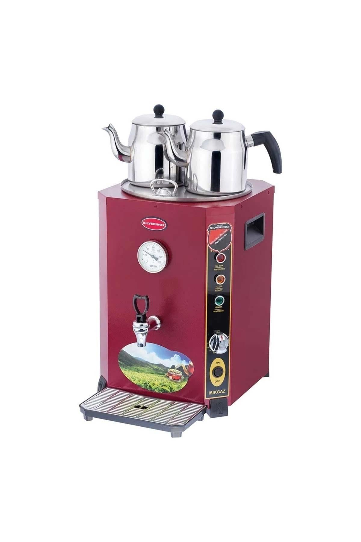 Silverinox EL-01K Jumbo Çay Makinesi, 2 Demlikli, 13 Litre, Elektrikli
